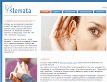 Tablet Screenshot of klemata.ch