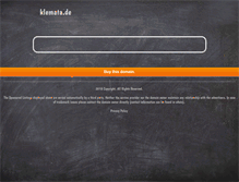 Tablet Screenshot of klemata.de